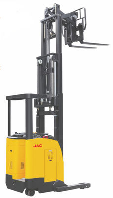 Narrow Aisle Fork Reach Truck Forklift 1.5 Ton Capacity Seated Type Single Scissor